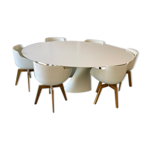 Table MDF Italia avec ses 6 chaises
