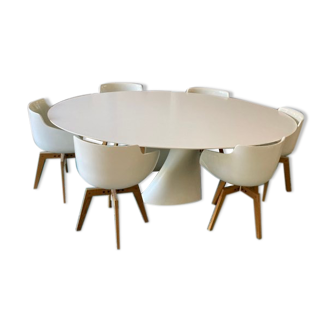 Table MDF Italia avec ses 6 chaises