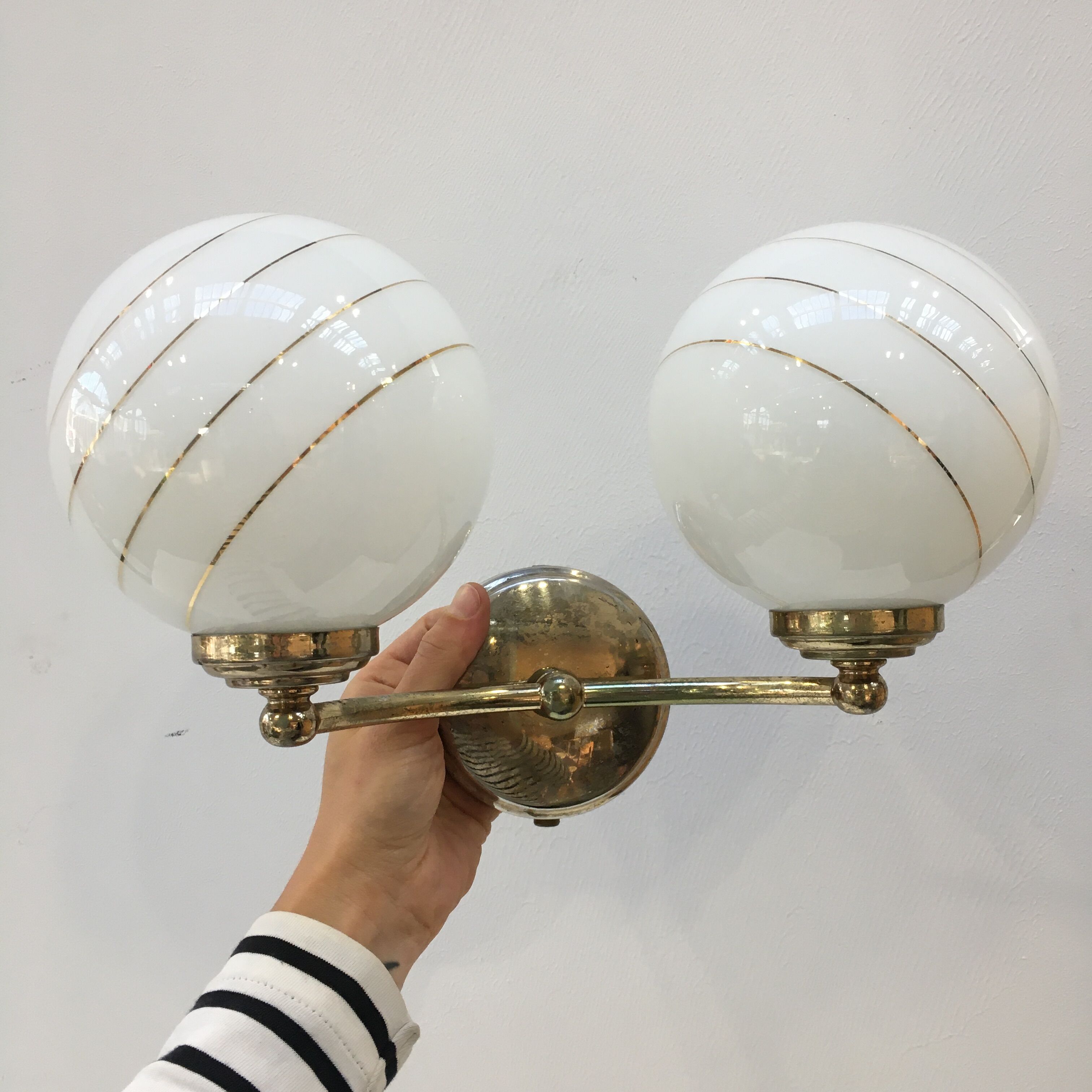 Double wall lamp two Art Deco