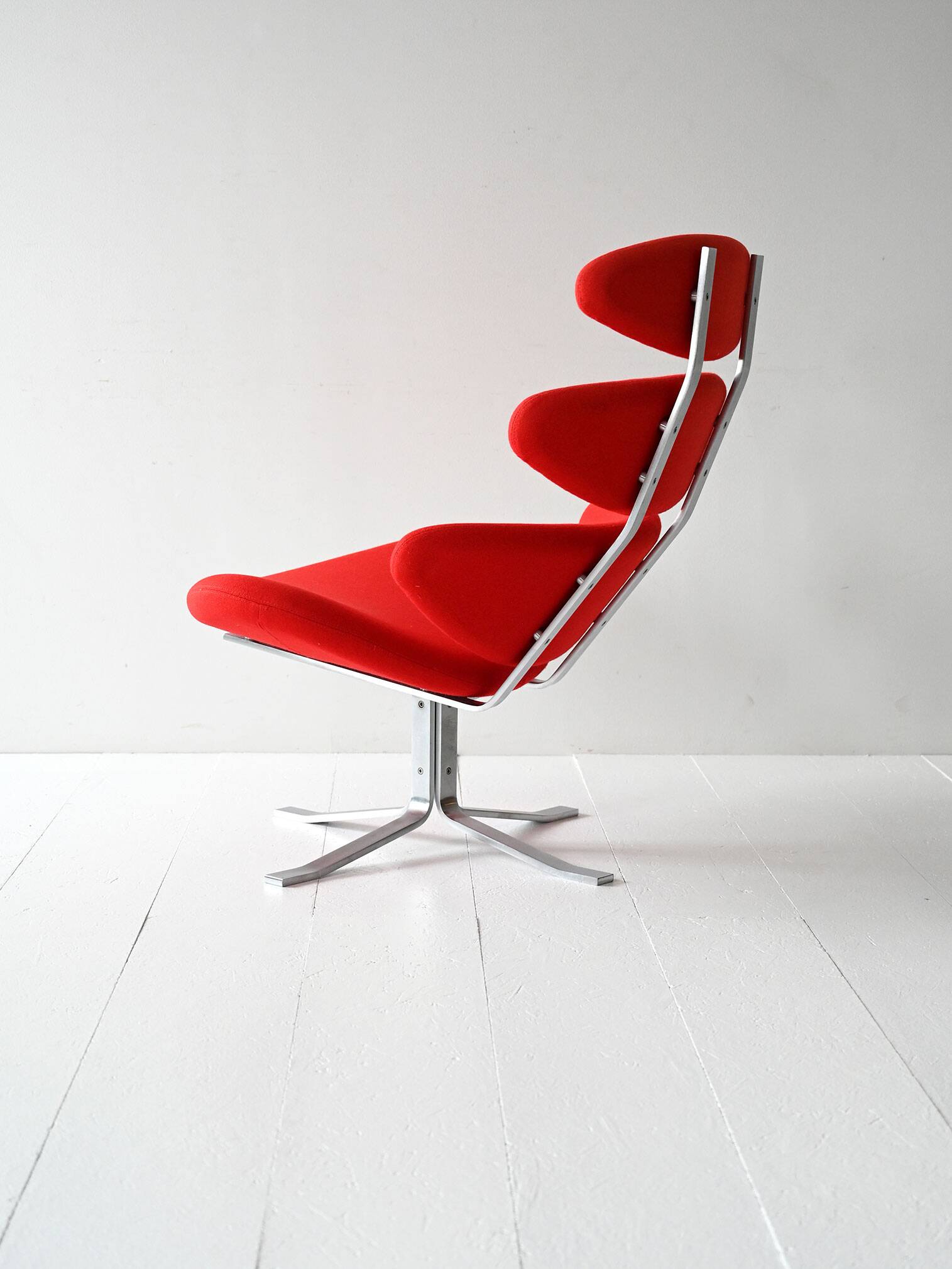 Red Corona Chair by Poul M. Volther