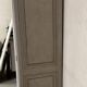 Grey patinated lacquered wooden bonnetière with moulding