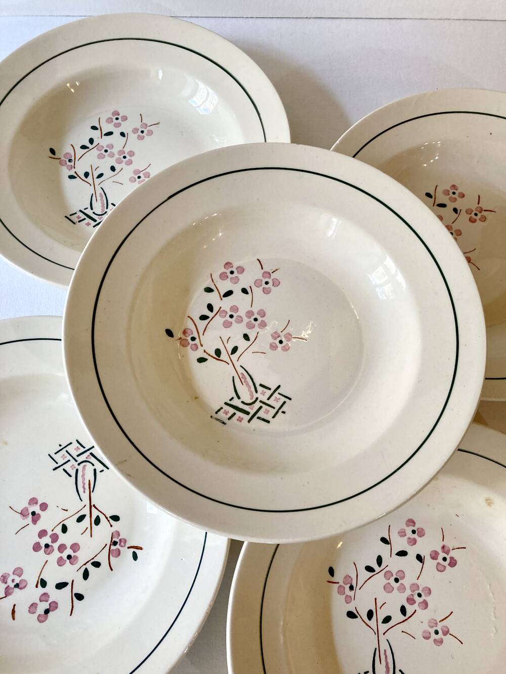 5 deep plates, KG Lunéville, Lorraine model, 1910s