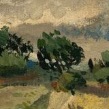 OIL ON CARDBOARD BY JEAN DENIS MALCLES LANDSCAPE 1933
