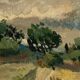 OIL ON CARDBOARD BY JEAN DENIS MALCLES LANDSCAPE 1933