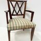 Art Deco office chair in solid mahogany, 20th century.