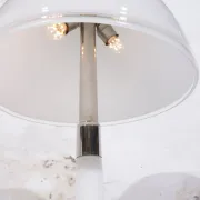 Mid-century Italian opaline white Murano table lamp