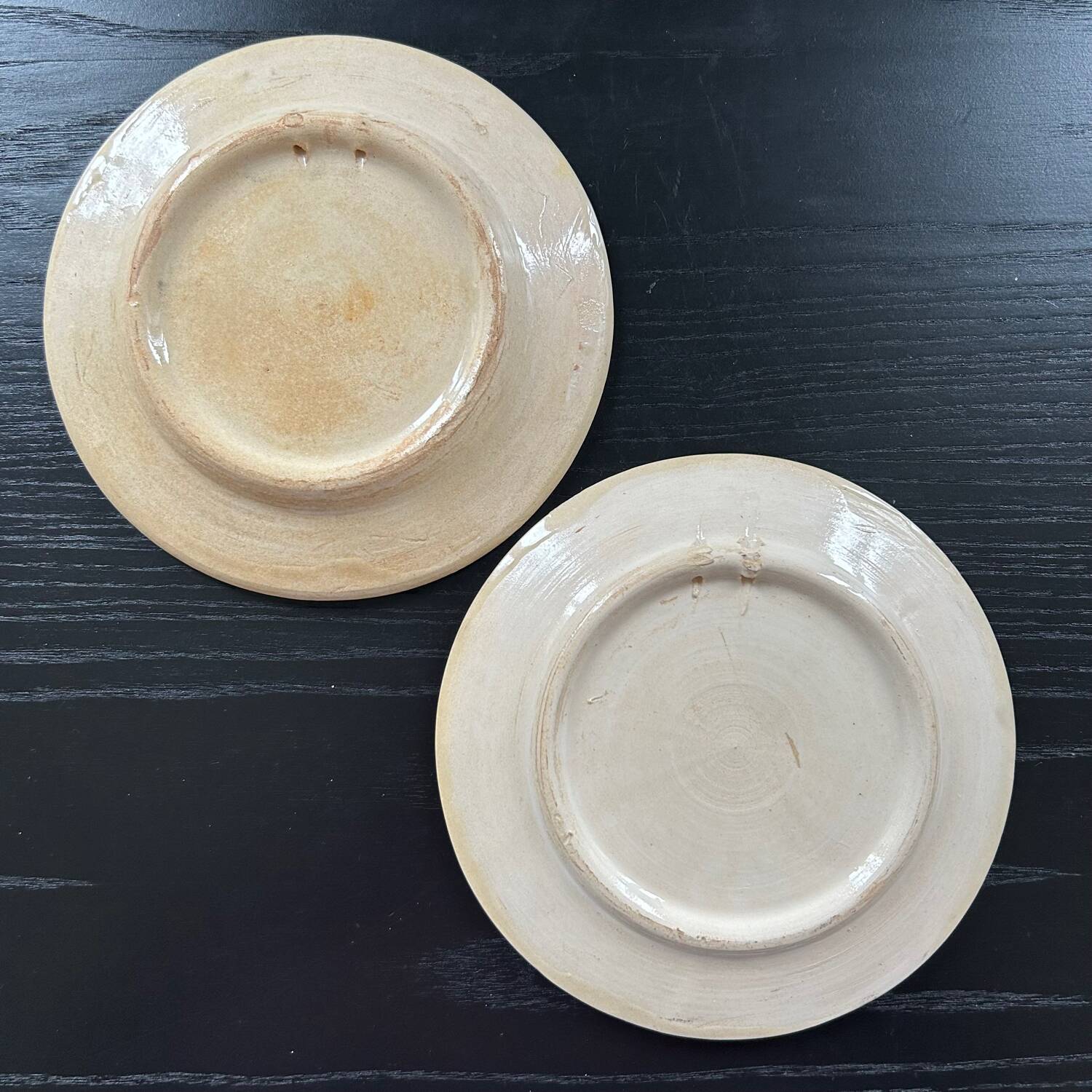 Pair of bird decorated dishes