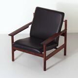 Lounge set by sven ivar dysthe for dokka møbler, 1960s – new black leather