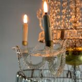 Important lustre bag of cut crystal navette pearls, circa 1800