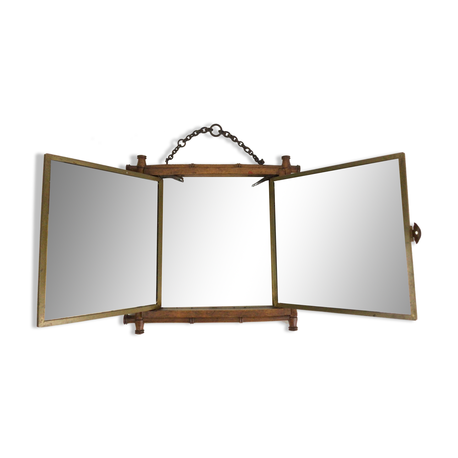 Tripletical barber mirror lb patented sgdg