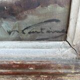 Pair, oil painting, 19th century, still life with bouquet of flowers, wooden frames, signed