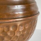Planter by villedieu in vintage brown patinated copper