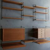 Etagère murale vintage par Nisse Strinning pour String AB, années 1960