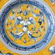 Large grotesque plate (Urbino/Castelli style), made in Italy, pei