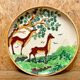 Cerart monaco large vintage ceramic dish, 60's, animal décor