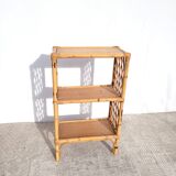 Rattan shelf on legs circa 1970