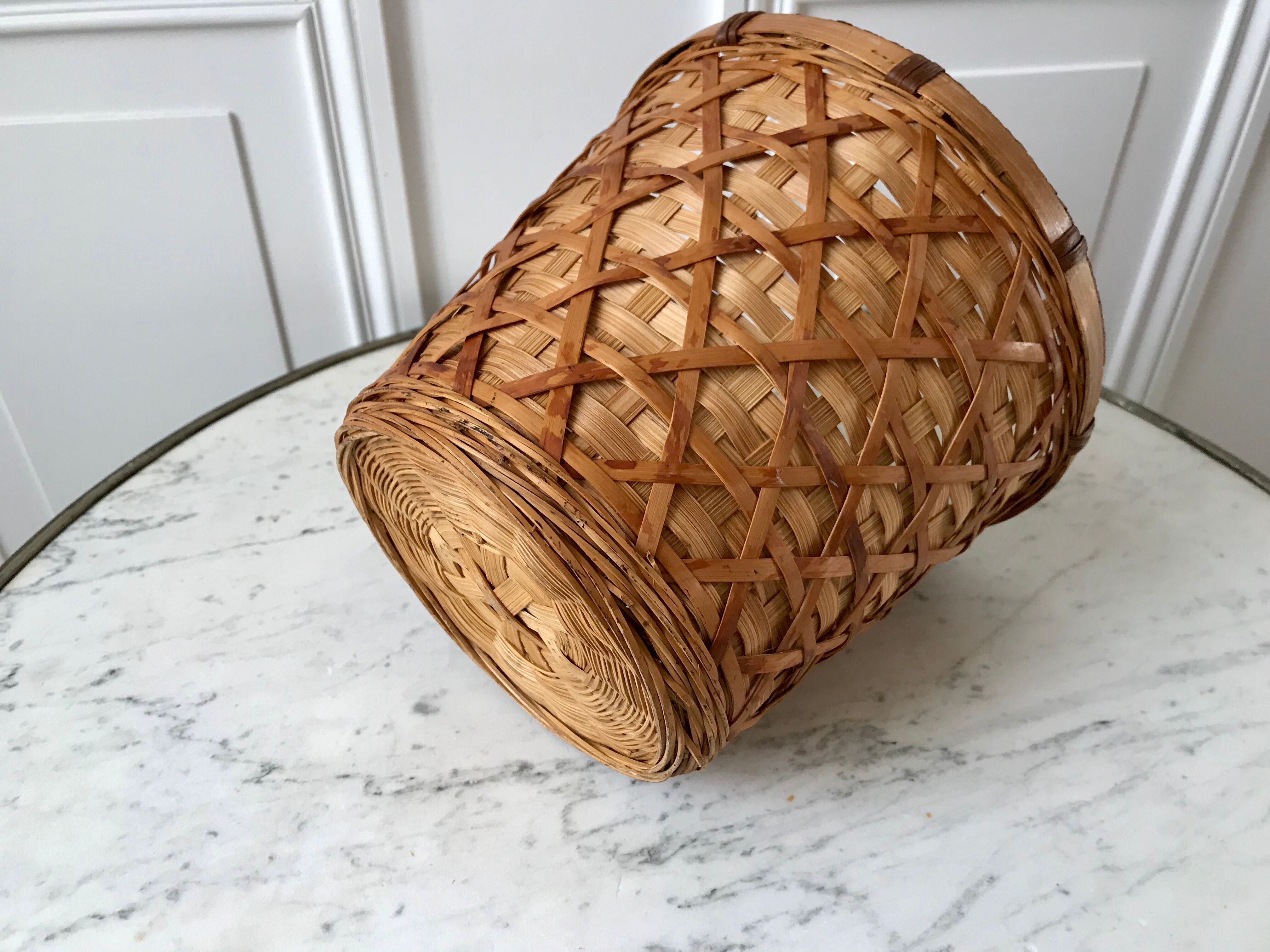 Rattan pot cover 70s