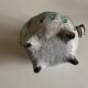 Cubist zoomorphic catchall in glazed earthenware