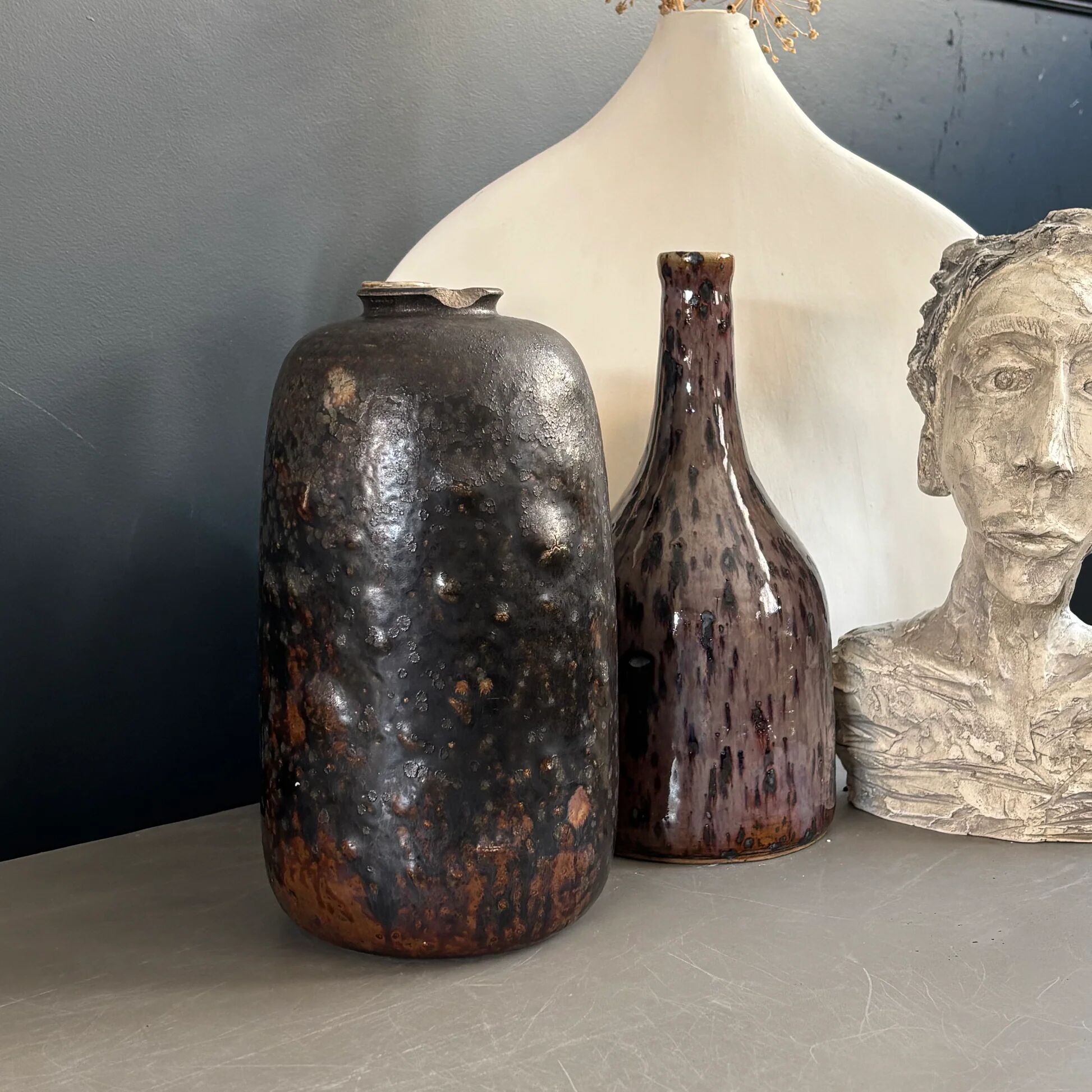 Vase en grès signé Carlos Delsaux – Belgique, vers 1925-1935