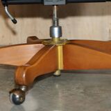 Captain's chair Chesterfield vintage leather with tufted wingback.