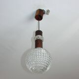 Suspension en verre et bois, 1960