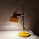 Vintage yellow metal desk lamp 70s