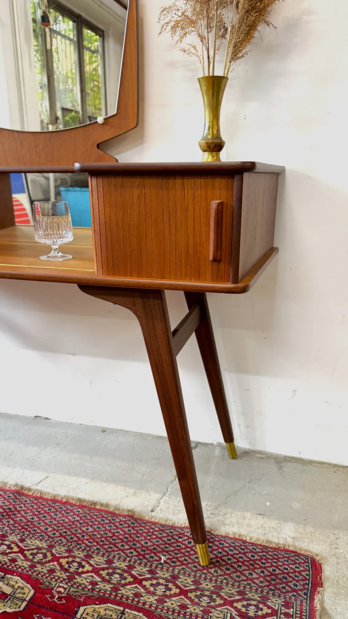 Unique teak dressing table, Scandinavia, 1960s/70s, vintage, mid-c