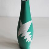 1960s Green Ceramic Vase by Jaroslav Jezek for Royal Dux