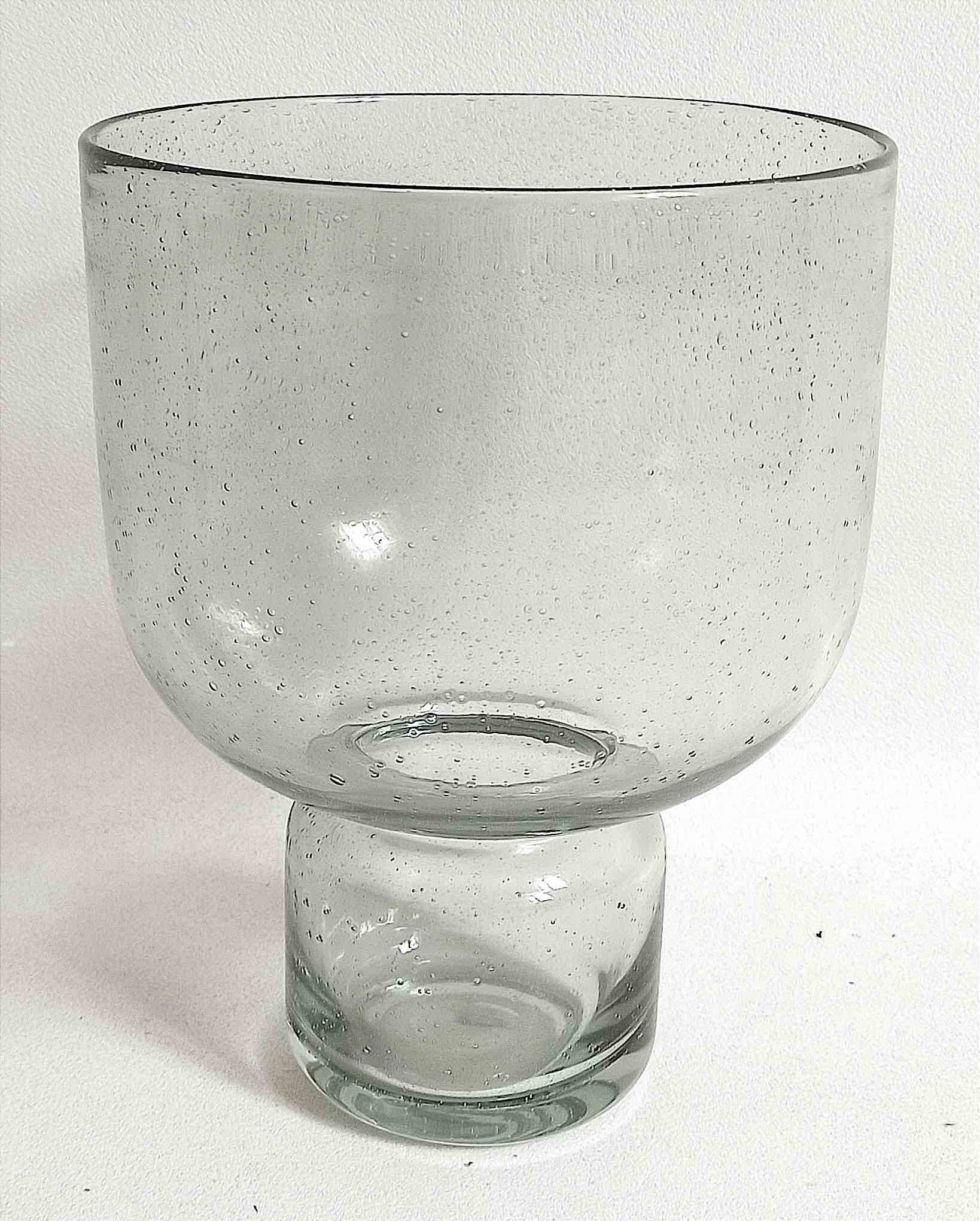 Bubble glass cup from the 70s, height 23 cm