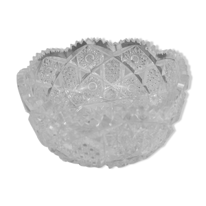 Saladier en cristal taillé
