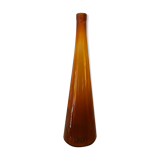Conical vase in amber glass