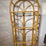 Bamboo and glass shelf
