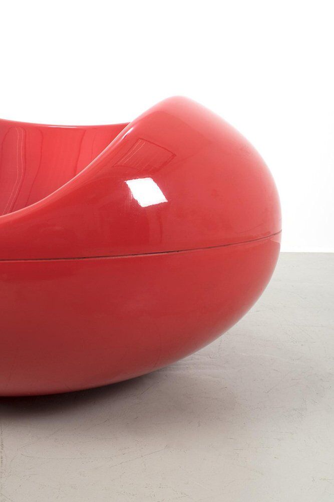 Red Pastil Lounge Chair by Eero Aarnio
