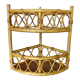 Rattan corner shelf 60s 70s