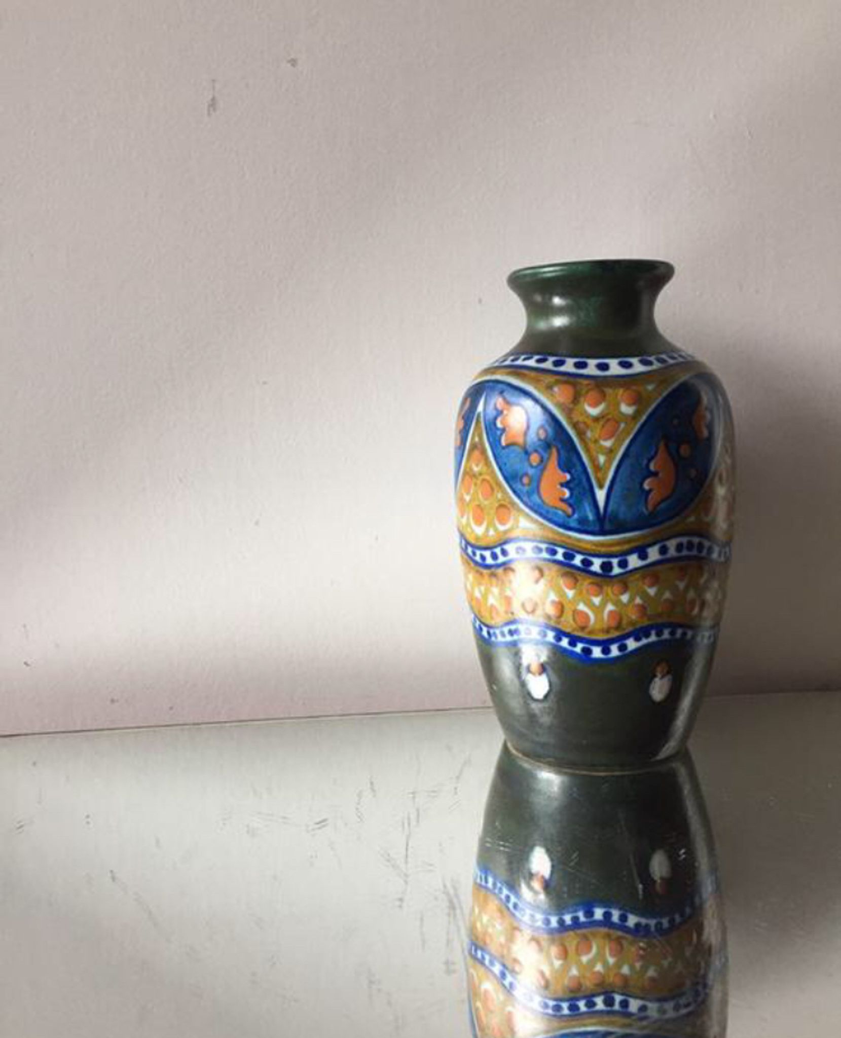 Vase néerlandais Art Déco Gouda Massa Delft ware