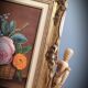 Floral painting golden frame