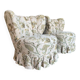 Set of 2 vintage floral patterned cocktail chairs.
