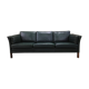 Vintage danish three seater leather sofa