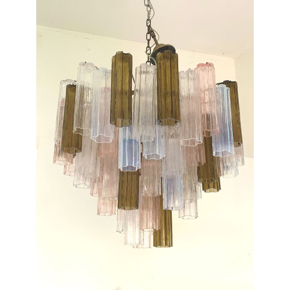 Lustre en verre multicolore « tronchi » brunito murano d75