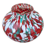 Vase en verre éclaboussé