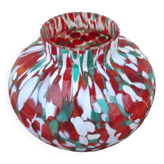 Vase en verre éclaboussé