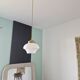 Art deco suspension opaline white and brass