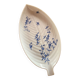 Ravier / plat apéritif en forme de feuille motif myosotis porcelaine Haviland