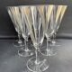Conical foot glasses (6) - art nouveau - plain light blown crystal