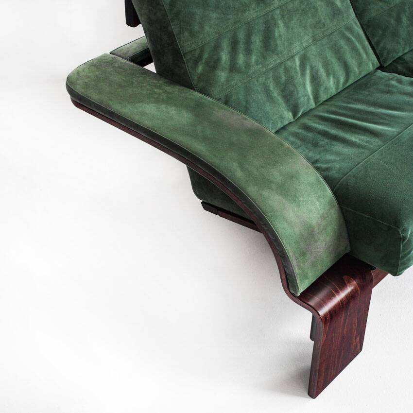 Vintage 2-3 seater sofa in alcantara. Åke Fribyter for Nelo Möbel. Sweden.