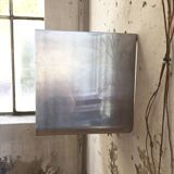 "Zig-zag" satin stainless steel shelf by Joelle Ferlande and François Monnet