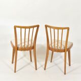 1970s Pair of oak dining chairs