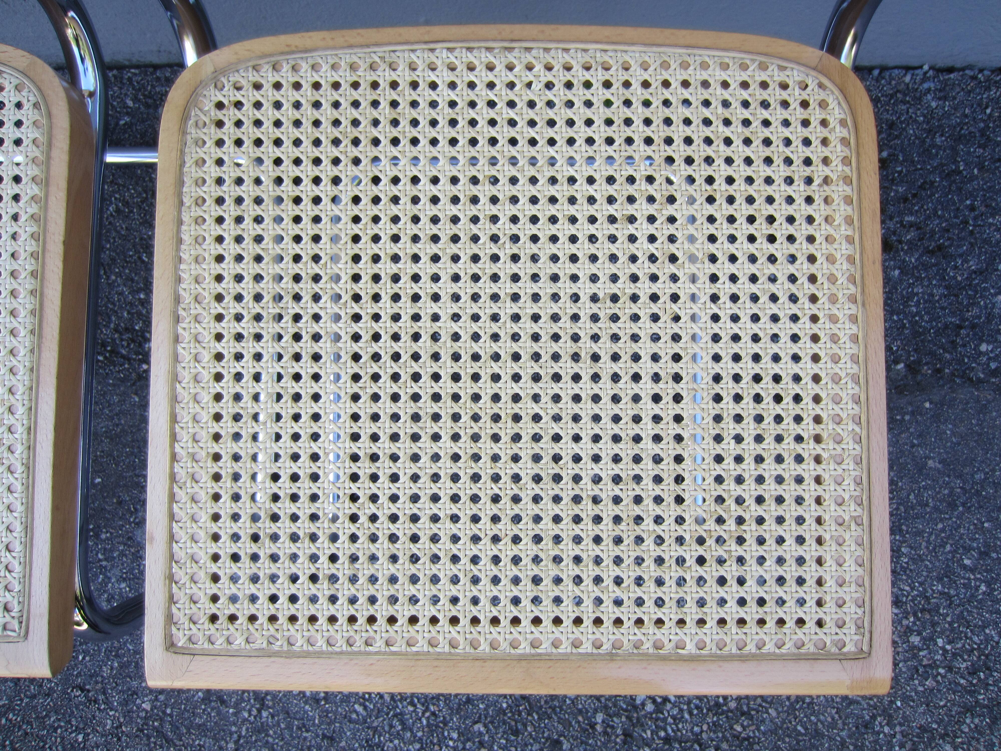 Pair of Cesca B32 chairs by Marcel Breuer