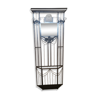 Coat rack cloakroom art deco style forged