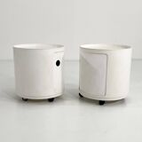 Paire de tables de nuit, Componibili par Anna Castelli pour Kartell, 1970